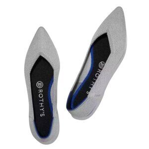 Rothy's The Point Flats Flax BirdsEye Ballet Flats Neutral All Season Size 8.5
